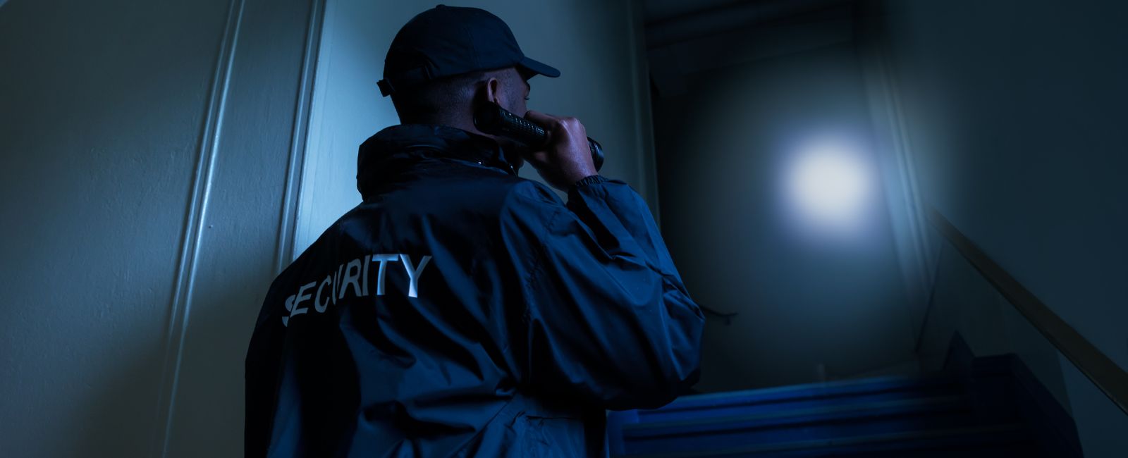 security guard at night